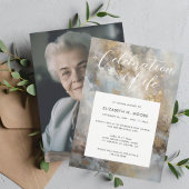 Lebensfeier Moderne Abstrakte Beerdigung Einladung