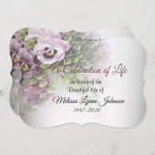 Lebensfeier , Pansy Garden Einladung (Vorne/Hinten)