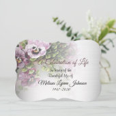 Lebensfeier , Pansy Garden Einladung (Stehend Vorderseite)