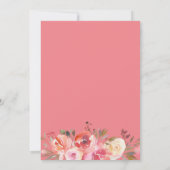 Lebensfeier | Rosa Blumenbeerdigung Einladung (Rückseite)