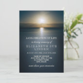 Lebensfeier| Sonne über dem Ozean Einladung (Stehend Vorderseite)