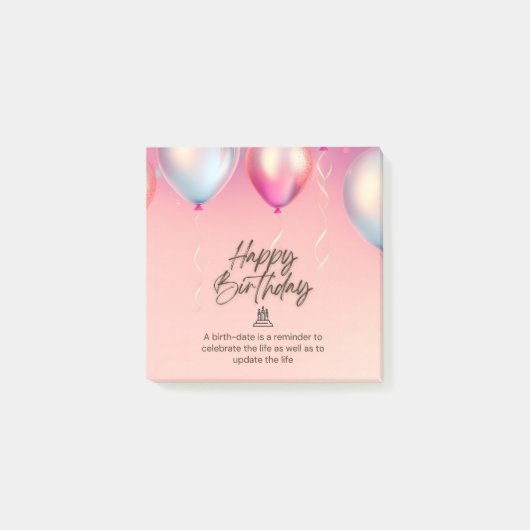 Lebensfeier zum Geburtstag Post-it Klebezettel (Vorderseite)