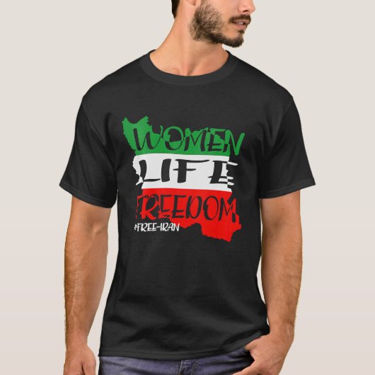 Lebensfreiheit für den freien Iran T-Shirt (Vorderseite)