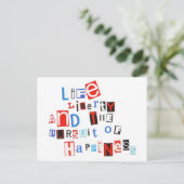 Lebensfreiheit und das Streben nach Glück Postkarte (Stehend Vorderseite)