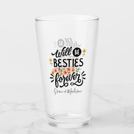Lebensfreunde für ein ewiges Geschenk Glas (Vorderseite)