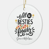 Lebensfreunde für ein ewiges Geschenk Keramik Ornament (Links)