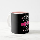 Lebensfreunde Zweifarbige Tasse (Vorderseite Links)