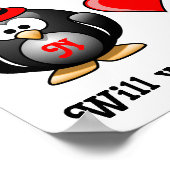 Lebensgefährte: Du bist meine Pinguin-Liebe Poster (Ecke)