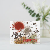 Lebensgefälligkeit Danke Postkarte (Stehend Vorderseite)