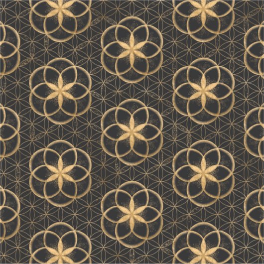 Lebensgefühl in Blume von Lebensmuster Aufkleber (Vorderseite)