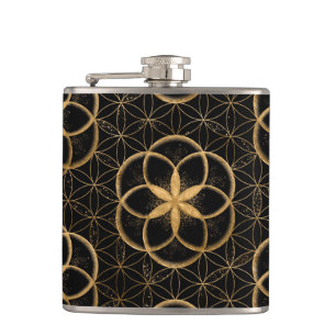 Lebensgefühl in Blume von Lebensmuster Flachmann