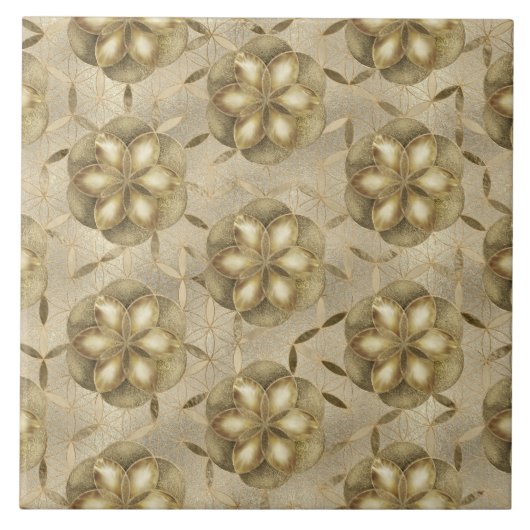 Lebensgefühl in Blume von Lebensmustern Fliese (Vorderseite)