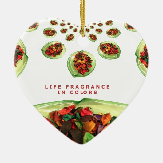 Lebensgefühl in Farbe Potpourri Keramikornament (Vorne)