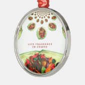 Lebensgefühl in Farbe Potpourri Silbernes Ornament (Links)