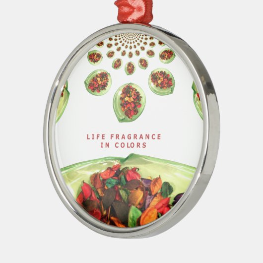Lebensgefühl in Farbe Potpourri Silbernes Ornament (Links)
