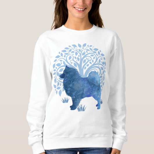 LEBENSGENE Lapphund BAUM DES LEBENS vorne und hint Sweatshirt (Vorderseite)