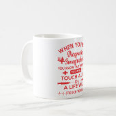 Lebensgeschenk für Sonographen-Touch Kaffeetasse (Vorderseite Links)