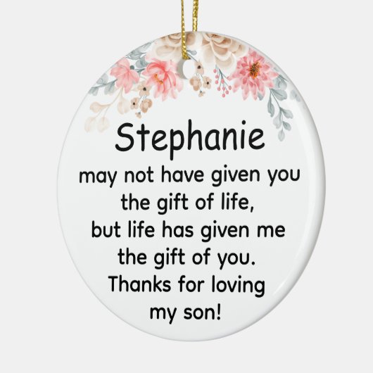 Lebensgeschenk Keramik Ornament (Links)