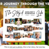 Lebensgeschichte - Zeitplaner Beerdigung Gedächtni Poster