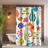 Lebensgewohnheiten der Meere mit Meerestieren Duschvorhang