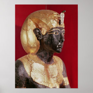 Lebensgroße Statue von Tutankhamun Poster