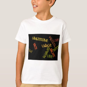 Lebensgroßes Wortkunstplakat T-Shirt