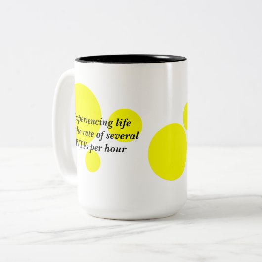 Lebensjahr Zweifarbige Tasse (Vorderseite Links)