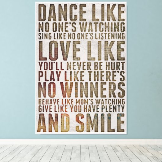 Lebenskostenvoranschlag Leinwanddruck (Insitu (Holzboden))