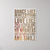 Lebenskostenvoranschlag Leinwanddruck (Vorderseite)