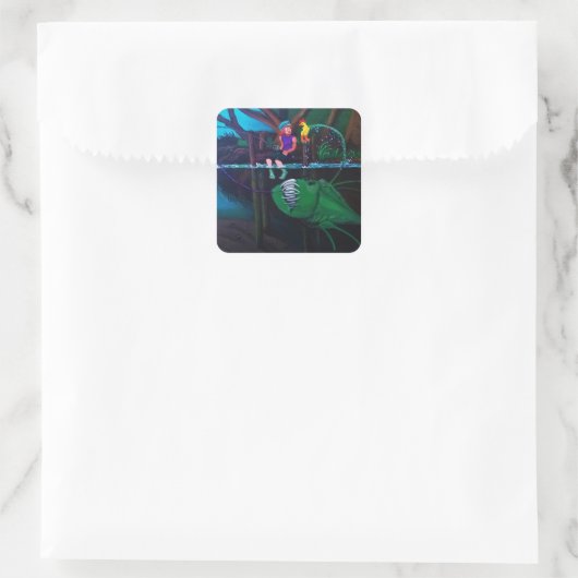 Lebenskreis Quadratischer Aufkleber (Tasche)