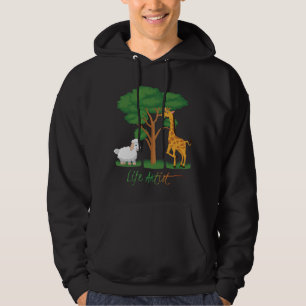 Lebenskünstler: Lustiges Schaf Meme, mit Giraffe, Hoodie