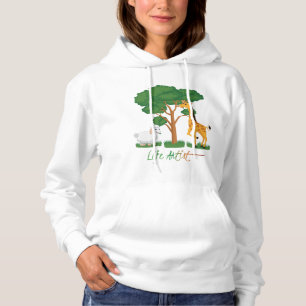 Lebenskünstler: Lustiges Schaf Meme, mit Giraffe, Hoodie