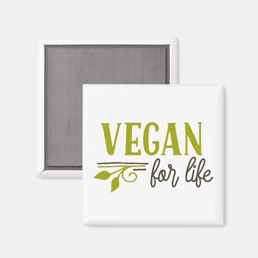 lebenslang vegan magnet (Vorderseite/Rückseite)