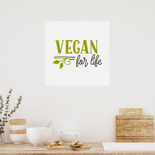 lebenslang vegan poster (Küche)