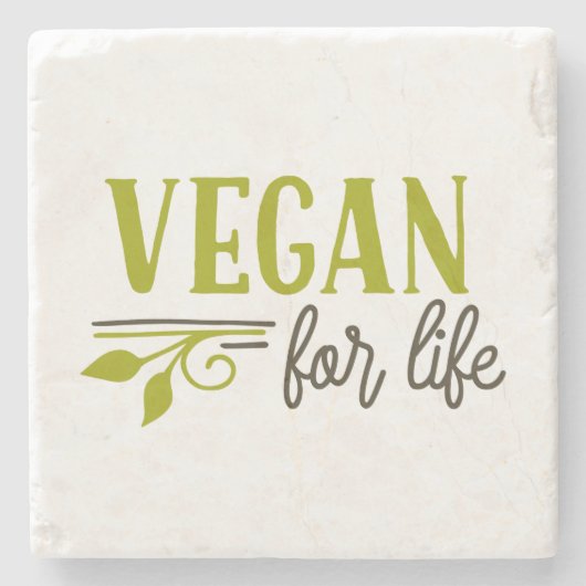 lebenslang vegan steinuntersetzer (Vorderseite)