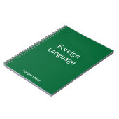 Lebenslanges Green Language Learning Notebook Notizblock (Linke Seite)
