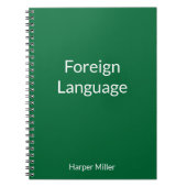 Lebenslanges Green Language Learning Notebook Notizblock (Vorderseite)