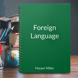 Lebenslanges Green Language Learning Notebook Notizblock