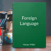 Lebenslanges Green Language Learning Notebook Notizblock