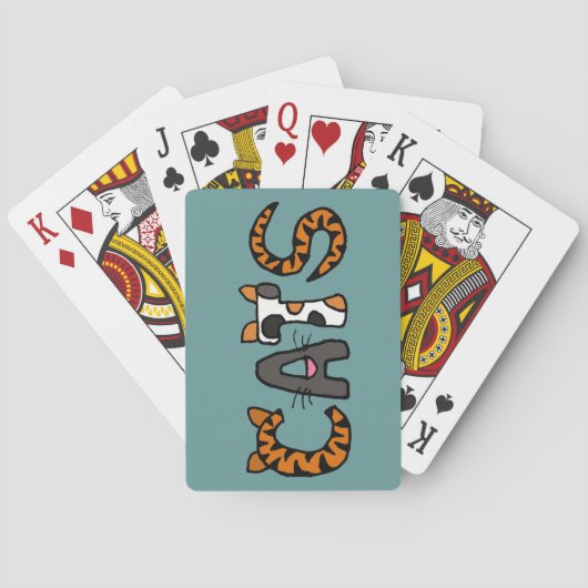 Lebenslauf - Funny Cats Letters Playing Cards Spielkarten (Rückseite)
