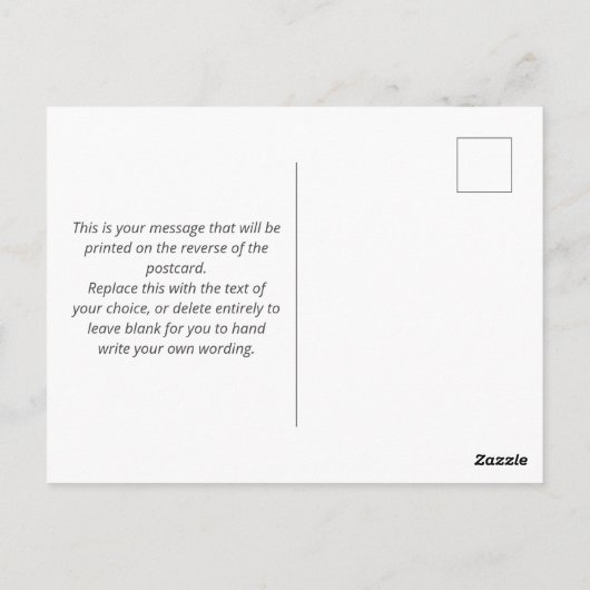 Lebenslauf mit Foto- und QR-Code auf einer Postkar Postkarte (Rückseite)