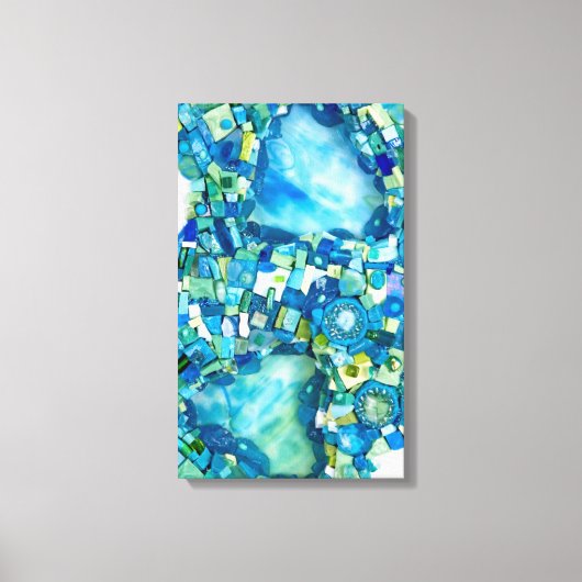 Lebenslauf-Mixed-Media-Mosaik Leinwanddruck (Vorderseite)