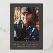 Lebenslauf-Schlagzeile Folieneinladung (Vorderseite)