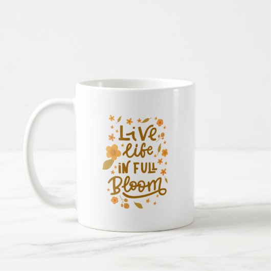 LEBENSLEBEN IM VOLLEN BLUMEN KAFFEETASSE (Links)