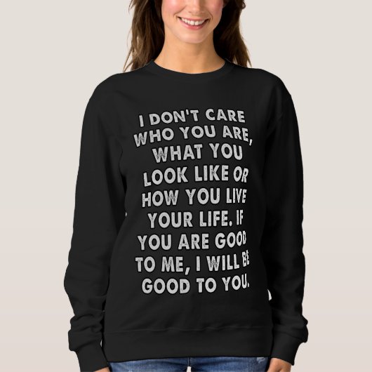 Lebenslektionen positive Affirmationen Sweatshirt (Vorderseite)