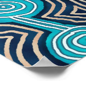 Lebenslinien abstrakte Muster im aborigines Stil Poster (Ecke)