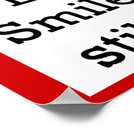 LEBENSLUSTIGE SPRÜCHE KURZ LÄCHELN, WÄHREND SIE IM POSTER (Ecke)