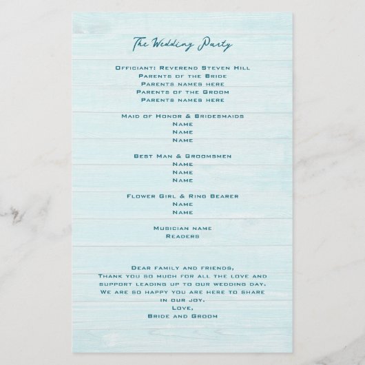 Lebensmeere erschwingliches Programm Blaues Holzde (Rückseite)