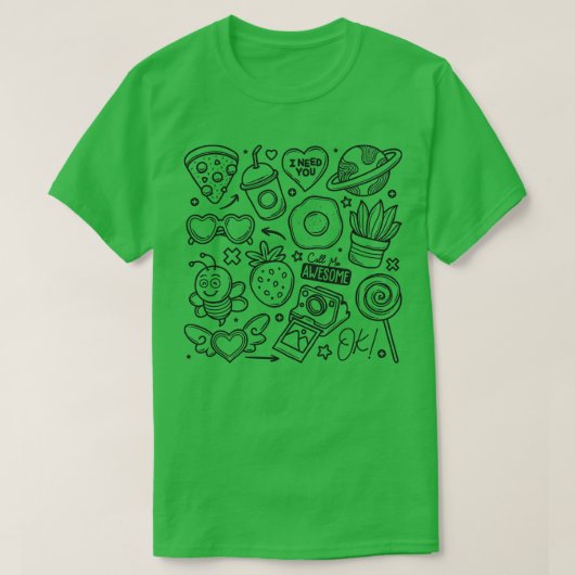 Lebensmittel Abstrakt T-Shirt (Design vorne)