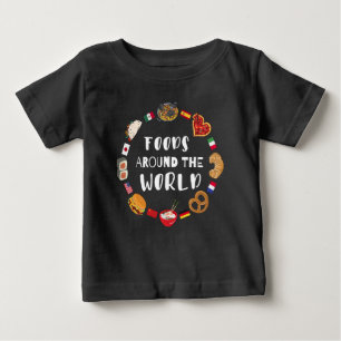 Lebensmittel auf der ganzen Welt Baby T-shirt